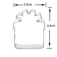 Sher Gift Box Shape Cookie Cutters Fruit Cut Molds Stainless Steel N2