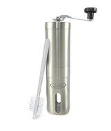 Manual Coffee Grinder - Precision Burr Mill for Gourmet Coffee Brewing - Brushed Stainless Steel Espresso Grinder N4