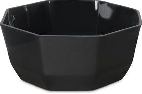 Carlisle 888603 Acrylic Octagon Bowl, 1.4 qt. Capacity, 7.13 x 2.87", Black (Case of 4) N7