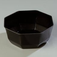 Carlisle 888603 Acrylic Octagon Bowl, 1.4 qt. Capacity, 7.13 x 2.87", Black (Case of 4) N9