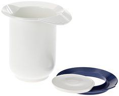 Emsa Mixing jug "Superline" with lid 40.6 fl .oz. in white/blue,, White/Blue N2