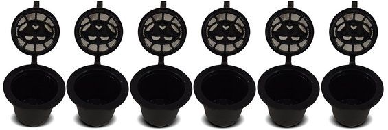 Reusable Nespresso compatible filter cups, fill with your favorite coffee, and use over and over