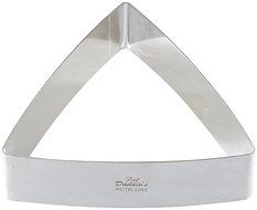Fat Daddio's Stainless Steel Convex Triangle Cake and Pastry Ring, 5.25 Inch x 2 Inch
