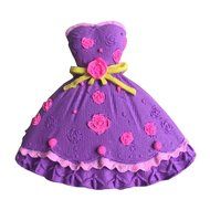 LYNCH 3D Princess Dress Shaped Cake Fondant Mold Silicone 3D Mould,Pink N4