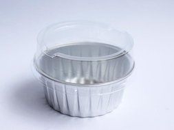 10x Premium Aluminum Baking Cups with Lids for Desserts Pudding Mousse Custard (Red) N6