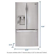 LG LFXS29766S French Door Refrigerator with 29 Cu. Ft. Capacity in Stainless Steel N3