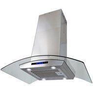 30" 870 CFM Island Mount Ventless Ductless Range Hood with Touch Panel