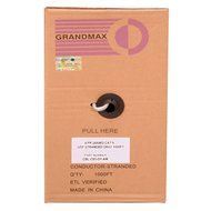 Grandmax CAT6 550MHz Shielded Solid Bulk Cable, 1000ft, STP Pull Box, CMR Rated, 100% Pure Copper, Multiple Colors... N36