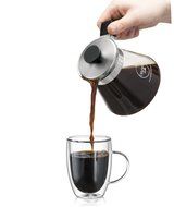 Osaka Pour-Over Coffee Dripper with Wood Stand - Full Brewing Set for a Homemade Pourover. &quot;Lake Mashu&quot; (Natrual) N9
