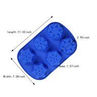 IHOMECOOKER 4PC Silicone Christmas Baking Mold Set Christmas Tree Snowflakes Snowman Cake Mold Set N9