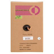 Grandmax CAT6 550MHz Shielded Solid Bulk Cable, 1000ft, STP Pull Box, CMR Rated, 100% Pure Copper, Multiple Colors... N44