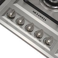 METAWELL 34" Stainless Steel 5 Burner Built-in Stoves NG Gas Hob Cooktops Cooker N4