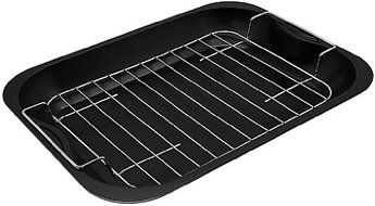 Zenker 7213 Roasting Tin "Special Cooking" With Grill Insert, Black, 15.75 x 11.81" x 1.97"/X-Large