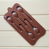 Y&amp;XL&amp;H 5 Hole Spoon Shape Cake Ice Jelly Chocolate Molds,Silicone 22.5&iexcl;&Aacute;10.5&iexcl;&Aacute;1 CM(8.9&iexcl;&Aacute;4.1&iexcl;&Aacute;0.4 INCH) N3