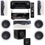 Klipsch R-2502-W II In-Wall Speaker (LCR) 7.1 Denon AVR-X2100W 7.2