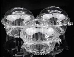 CAETLE&reg; 50 Large Single Clear Cupcake Pod Cake Muffin Carrier
