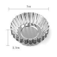 10 Pcs /lot Flower Shape Egg Tart Mold Aluminum Metal 7 Cm Cupcake Cake Cookie Mold Tin Baking Egg Tart Tools