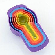 Y&amp;XL&amp;H 6PCS Measuring Cups Spoons Turnable Spatula Kitchen Measuring Tool N4