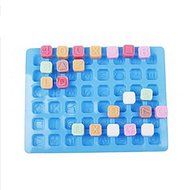 Sher 48 Alphabet Shape Silicone Ice Mold Cake Decorating Ice Tray (Random Color) N2