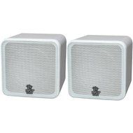 PYLE HOME PCB4WT 4inin, 200-Watt Mini-Cube Bookshelf Speakers (White)