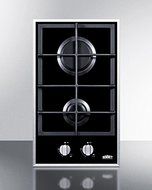 2-burner Gas-on-glass Cooktop With Sealed Burners and Cast Iron GRA... N2