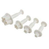 uxcell&reg; 4 x Plum Flowers Sugarcraft Gum Paste Cake DIY Plunger Cutters Set