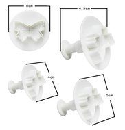 Kobwa(TM) Cake Jelly Candy Marzipan Fondant Torte Kuchen Baking Mold Set (White, Set of 33 Pcs) with Kobwa's Keyring N6