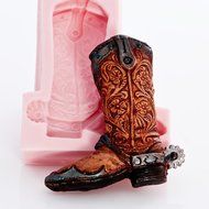 Cowboy Boot Silicone Mold Make Your Own Western Chocolate, Fondant, Candy, Soap, Resin, Clay, Wax, Flexible and... N2