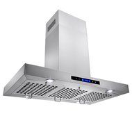 AKDY New 36" European Style Island Mount Stainless Steel Range Hood Vent Touch Control N3