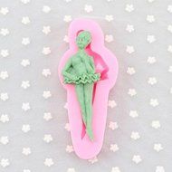 Y&amp;XL&amp;H Ballet Dancer Fondant Cake Chocolate Silicone Molds,Decoration Tools Bakeware N4