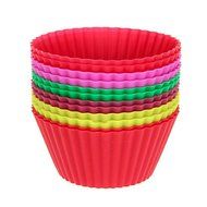 Y&amp;XL&amp;H 12pcs Reusable Silicone Cake Mold Baking Cups (Random Color) N2