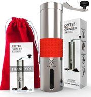 Manual Coffee Grinder with SILICONE GRIP -Professional Stainless Steel with Adjustable Ceramic Burr -Aeropress... N2