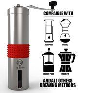 Manual Coffee Grinder with SILICONE GRIP -Professional Stainless Steel with Adjustable Ceramic Burr -Aeropress... N4