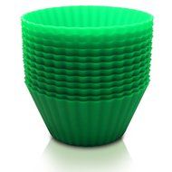 Brighid's Kitchen Green Reusable Silicone Baking Cups / Muffin Cups with eBook Cookbook and Product Guide, Set... N21