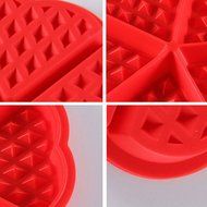Silicone Waffle Mold Maker Pan Microwave Baking Cookie Cake Muffin Bakeware Kitchen Tools Random Color N3