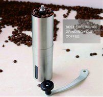 Polkar Premium Manual Coffee Grinder With Adjustable Conical Ceramic Burrs -Stainless Steel Body and Hand Crank... N4