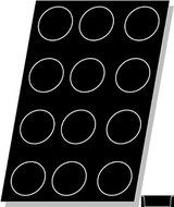 Flexipan, Tatin Apple Tart 8.28 Oz, 100mm Dia x 35mm Deep (4" Dia x 1-3/8" Deep), 12 Cavities