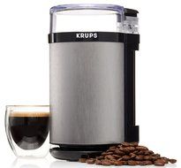 KRUPS GX4100 Electric Spice Herbs and Coffee Grinder with Stainless Steel Blades and Housing, 3-Ounce, Gray N5