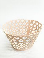HUAL Cupcake Wrappers 50 Filigree Artistic Bake Cake Paper Cups Heart Lace Laser Cut Liner Baking Cup Muffin Case... N8