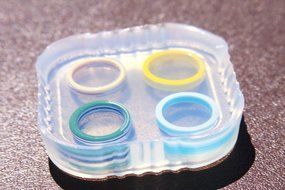 SALE! Clear-silicone Ring Molds 4ps,size 6, 7.75, 8, 9.(311) N3