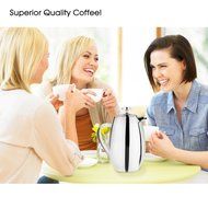 TAOindustry French Press Coffee Maker Double Wall Stainless Steel - Heat Resistant Columbia 8-Cup 1 Liter + FREE... N6