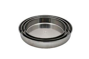 3 PCS Stainless Steel Cake Baking Pan 11/12/14&quot; Round Deep Dish Bakeware N2