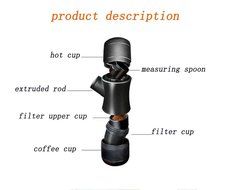 Newtripod Portable Hand Held Espresso Maker,Coffee Maker for Travel,Hiking,Camping (Red) N6