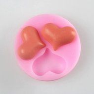 Y&amp;XL&amp;H Three Love Shaped Fondant Cake Chocolate Silicone Mold, Decoration Tools Bakeware N2