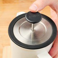 Ceramic French Press Coffee Press + Bonus Wooden Spoon (Carrot, 32 oz) N14