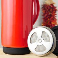 Ceramic French Press Coffee Press + Bonus Wooden Spoon (Carrot, 32 oz) N16