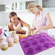 silicone molds de silicona para horno cupcake 12 lattices Cake Moulds muffin mold baking tools kitchen accessories... N7