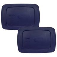 Pyrex Easy Grab - Blue 1.5 Quart Storage Lid Cover for Loaf Dish (2 Pack) N2