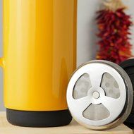 Ceramic French Press Coffee Press + Bonus Wooden Spoon (Carrot, 32 oz) N22