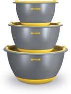 Art and Cook Premium Mixing Bowl Set with Matching Air Tight Lids, Yellow N4